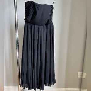 & Other Stories Black Strapless Pleated dress in Size 4